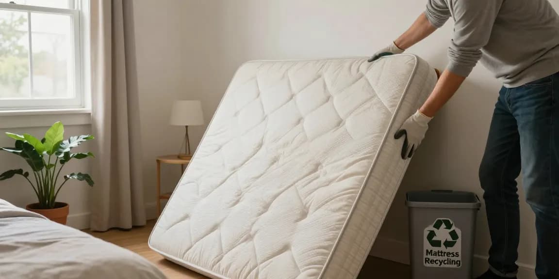 Efficient mattress removal in a cozy bedroom, focusing on Mattress Removal Vancouver services.