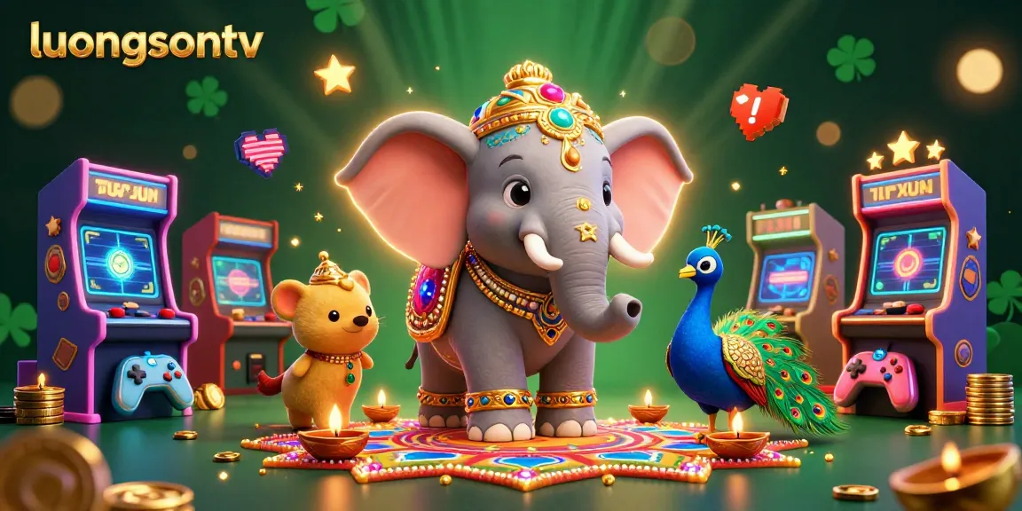 Experience exciting gameplay with luongsontv's vibrant 3D scene showcasing dynamic casino elements.