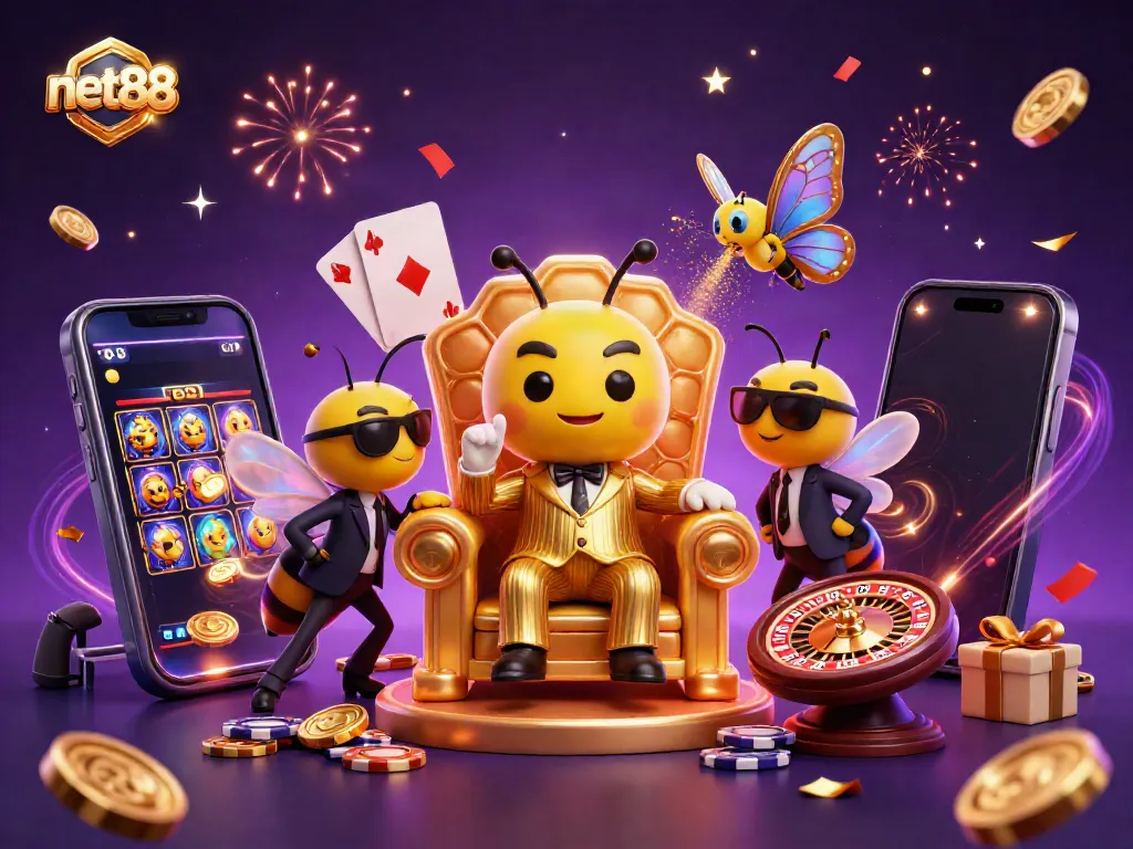 Experience engaging gameplay action at net88 with vibrant casino-themed characters and dynamic elements.