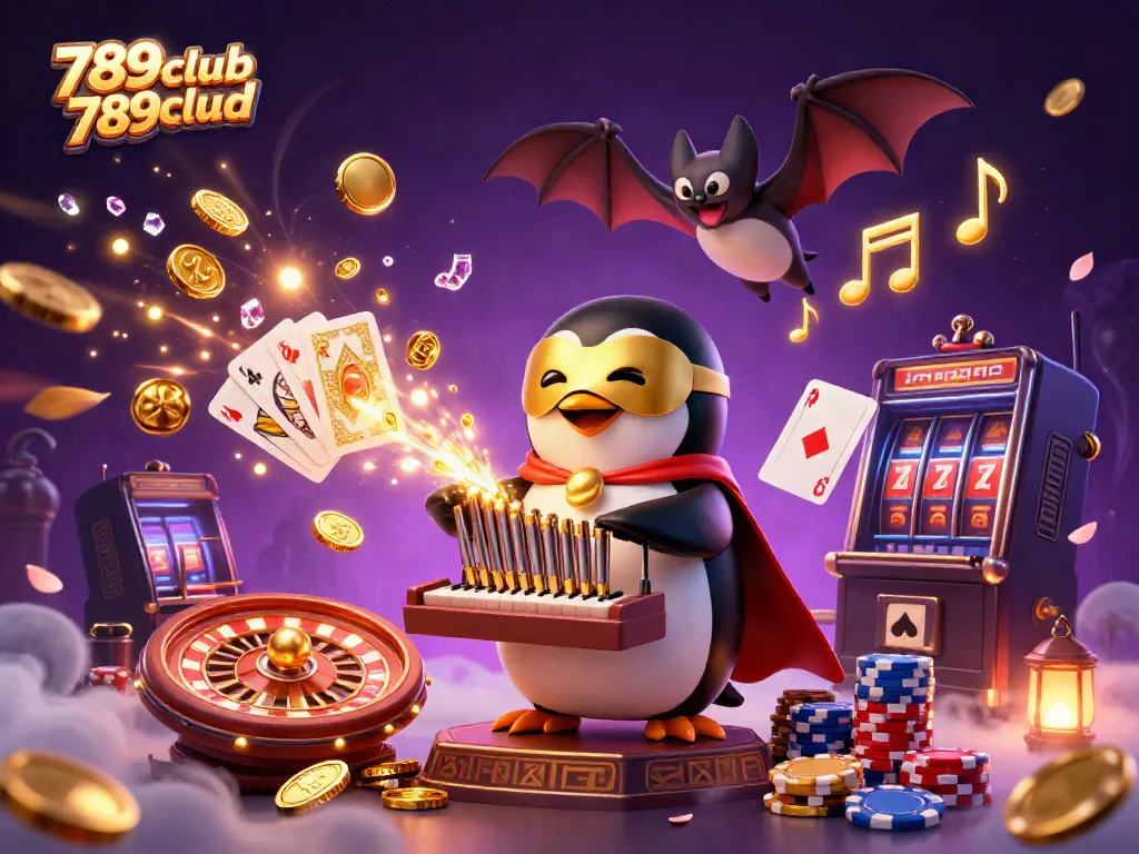 Experience the thrilling atmosphere of 789club 789clud with animated gaming elements like coins and roulette.