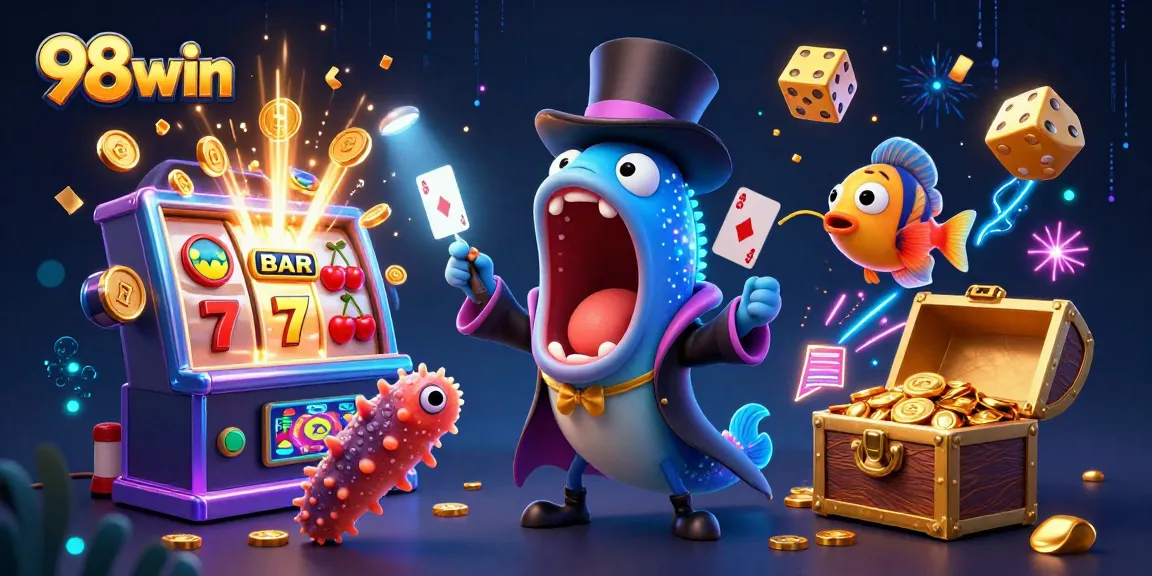 Win jackpots at 98win with immersive 3D casino gaming characters and exciting elements.