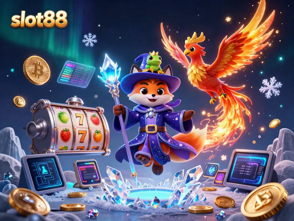 Experience exciting wins at slot88 with colorful slot reels and mystical characters.