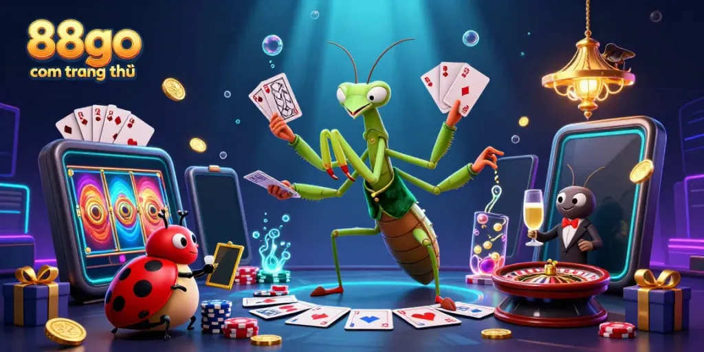 Engaging scene showcasing 88go com trang chủ with a vibrant casino atmosphere and dynamic gaming elements