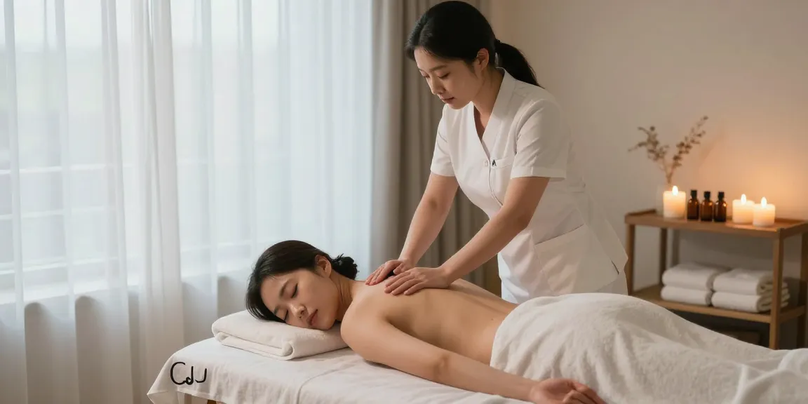 Relaxing 한국인출장 massage therapy experience in serene home setting.