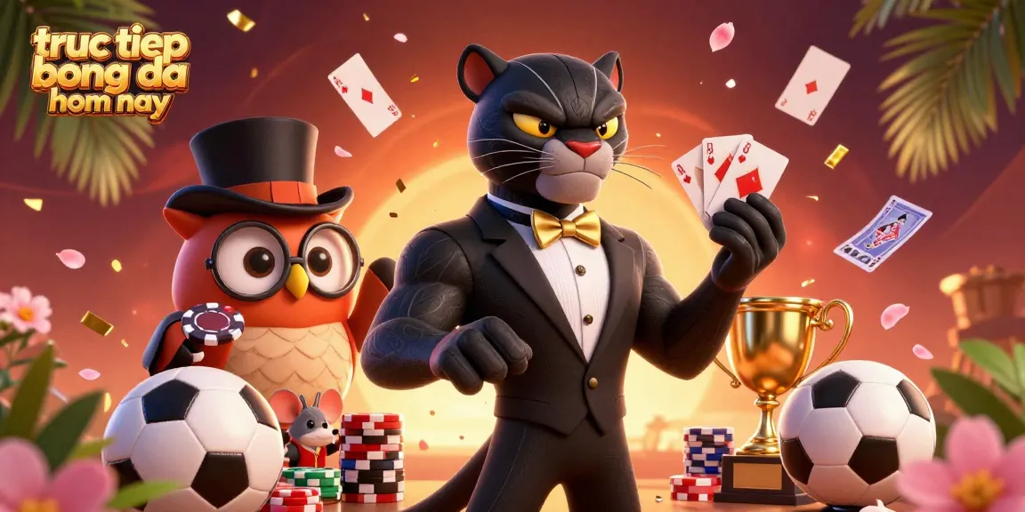 Experience the thrill of truc tiep bong da hom nay with stylish characters and dynamic sports betting elements illustrated in a vibrant scene.