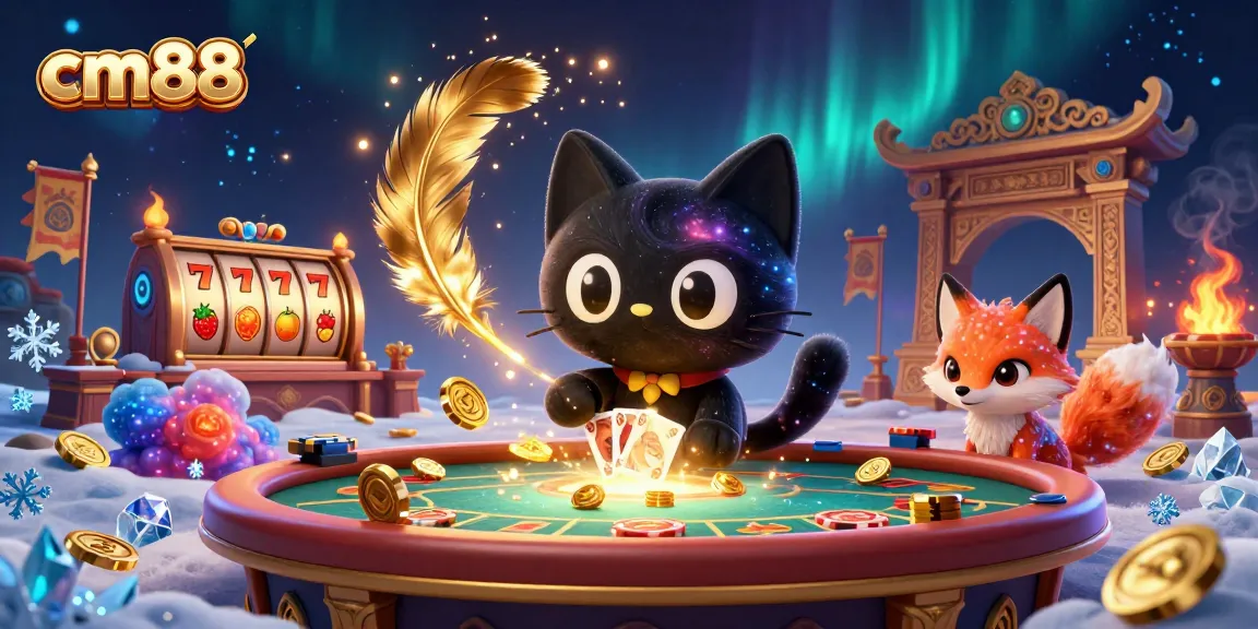 Experience thrilling gameplay at cm88 with an engaging slot game scene featuring colorful characters and cosmic elements.