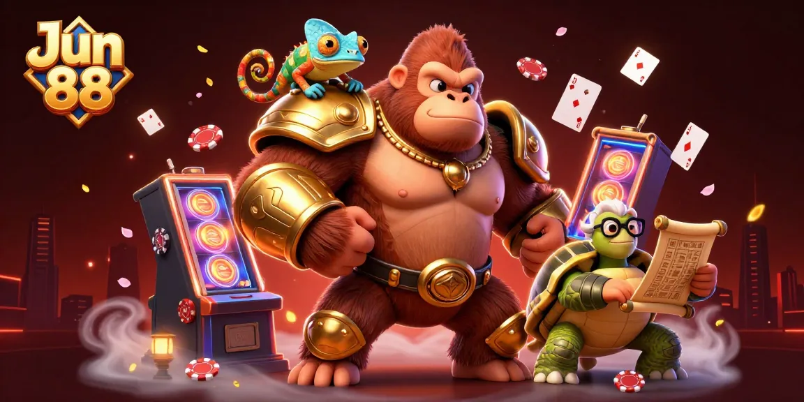 Experience thrilling gameplay at Jun 88 with an engaging 3D cartoon casino scene.