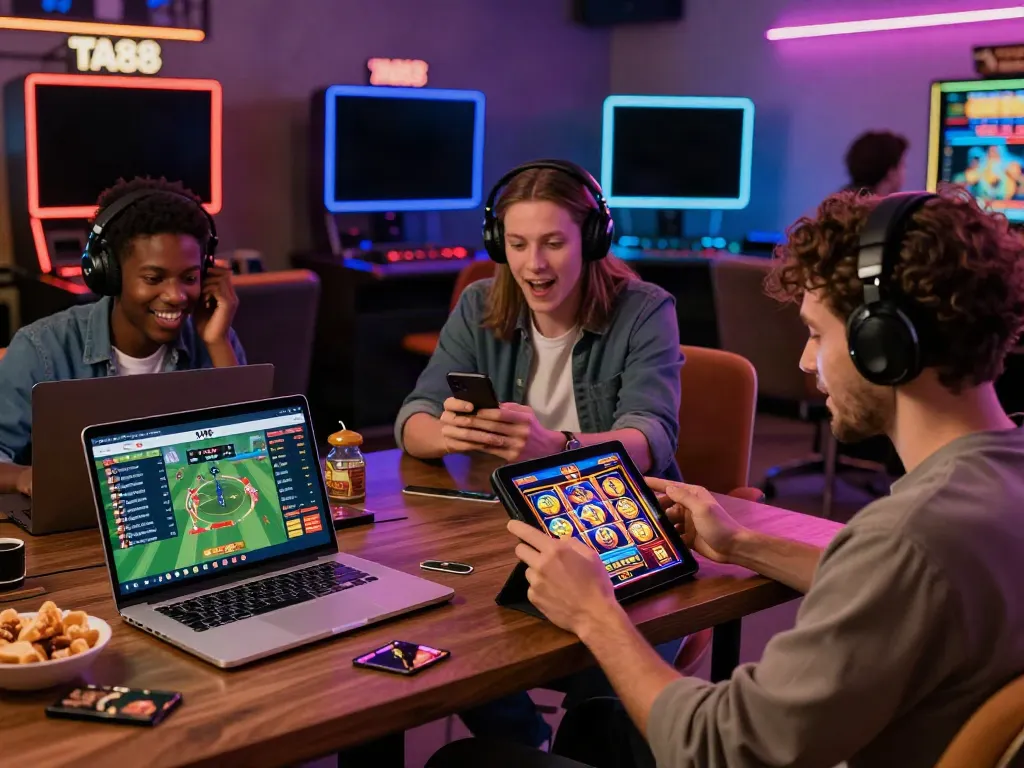 Engaging online gaming experience on TA88.network featuring players in a vibrant atmosphere.