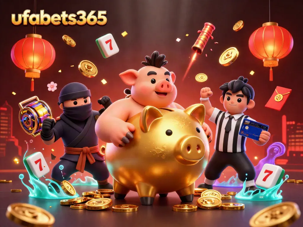Experience dynamic gaming action at ufabets365 with exciting characters and vibrant casino elements.