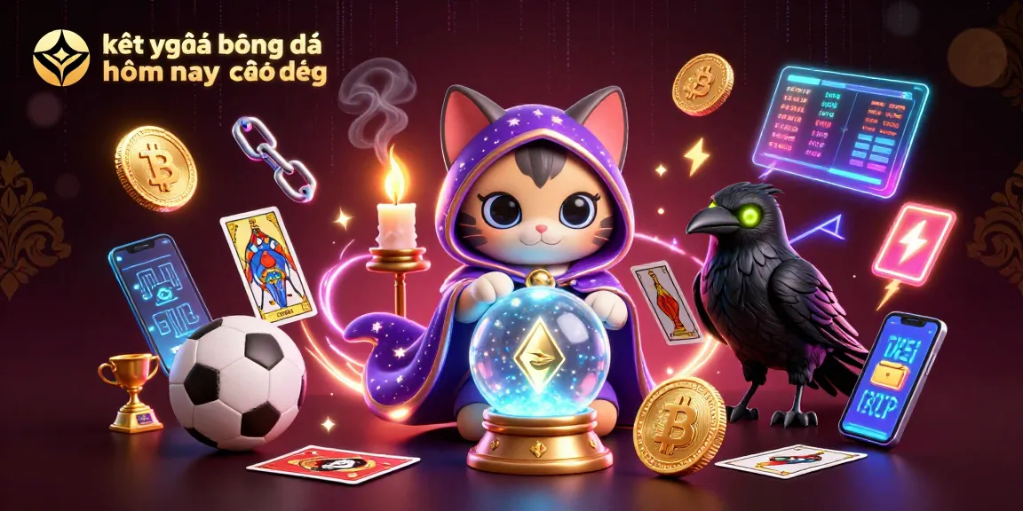 Engaging illustration for kết quả bóng đá hôm nay trực tiếp featuring mystical elements and soccer betting scenes.