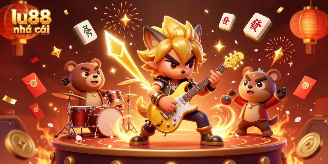Experience thrilling gaming action at lu88 nhà cái with vibrant casino elements and animated characters.