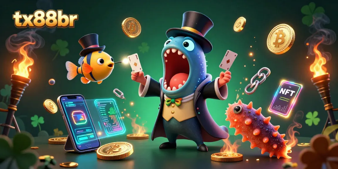 Experience thrilling gambling fun with tx88br's deep-sea casino adventure featuring vibrant characters.