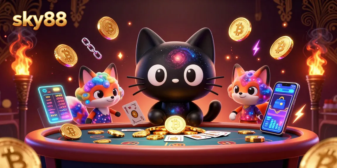 Experience thrilling gameplay at sky88 with a cosmic casino adventure featuring animated characters.