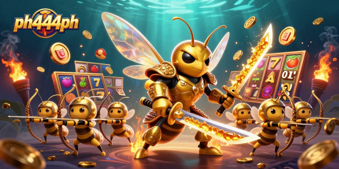 Experience thrilling slot games at ph444ph with enticing golden elements in a dynamic scene.