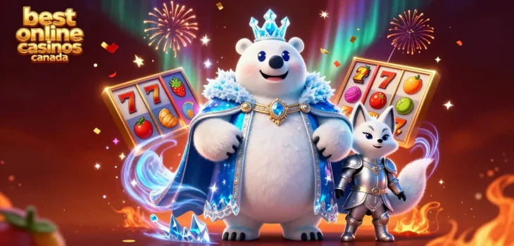 Experience the excitement of the best online casinos Canada with vibrant, 3D casino-themed elements.