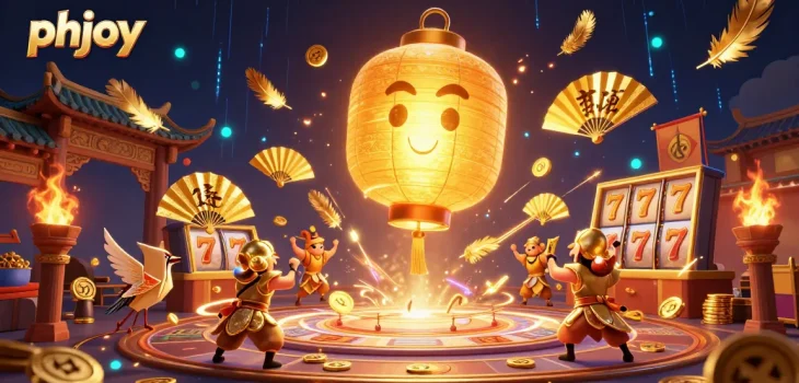Experience the excitement at phjoy with a vibrant casino scene featuring golden lanterns and immersive gaming.