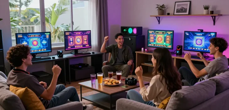 Pengalaman bermain slot777 yang menyenangkan di rumah dengan teman-teman.
